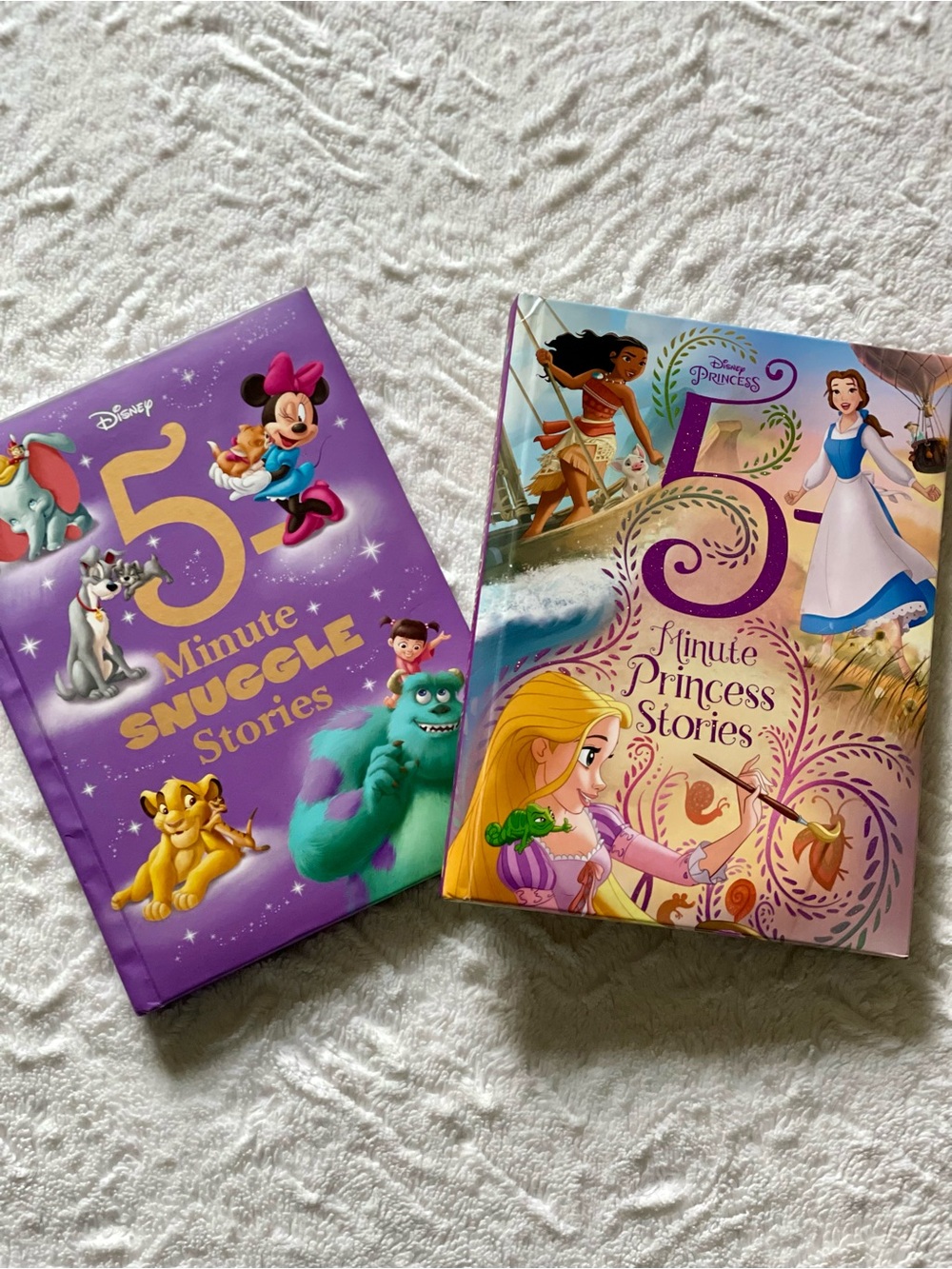 Disney 5-Minute Snuggle & Princess Stories Set - Purple and Multicolor
